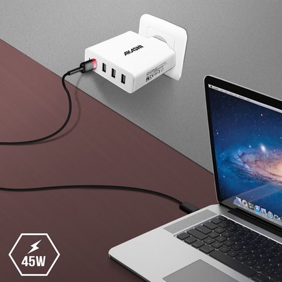 Chargeur publicitaire Secteur Intelligent 6A 3 USB et TYPE-C 60W