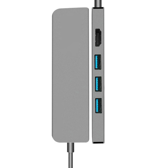 Adaptateur publicitaire Hub USB-C 5 en 1 HDMI, 3 Ports USB, Port USB-C Power Delivery