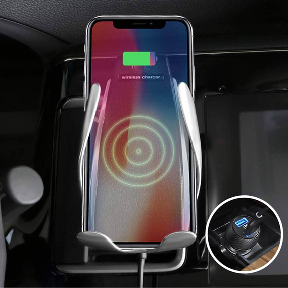 Support publicitaire de voiture Automatique avec Charge Sans Fil Rapide 15W Akashi