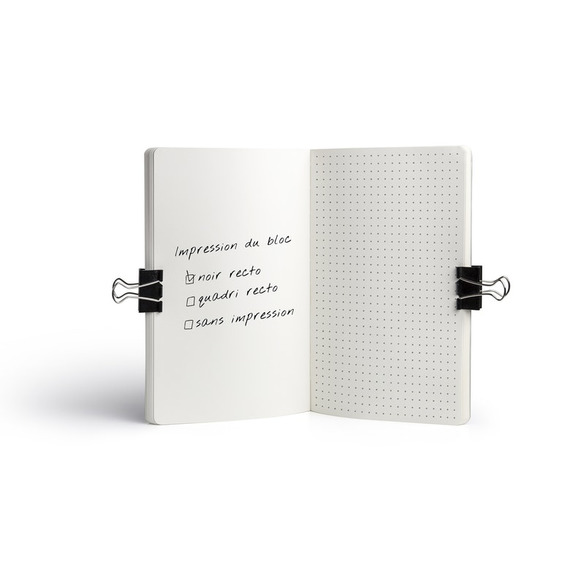 Carnet de notes publicitaire sur mesure couverture souple Made in France