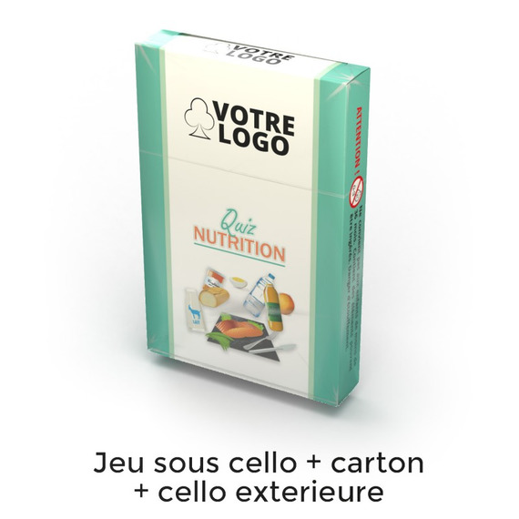 Jeux de cartes personnalisables Quiz nutrition de 44 cartes