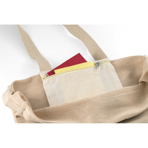 Sac shopping publicitaire en toile de jute 275g 27x41x9cm