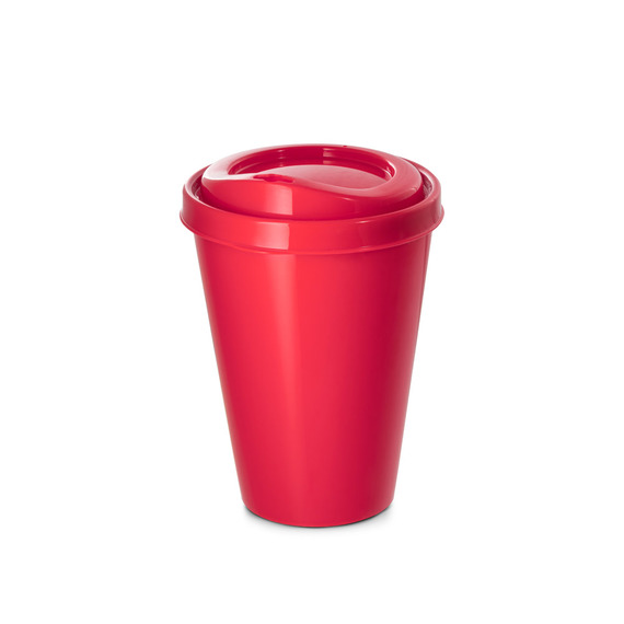 Verre gobelet personnalisé réutilisable en PP avec couvercle 430ml fabriqué en Europe