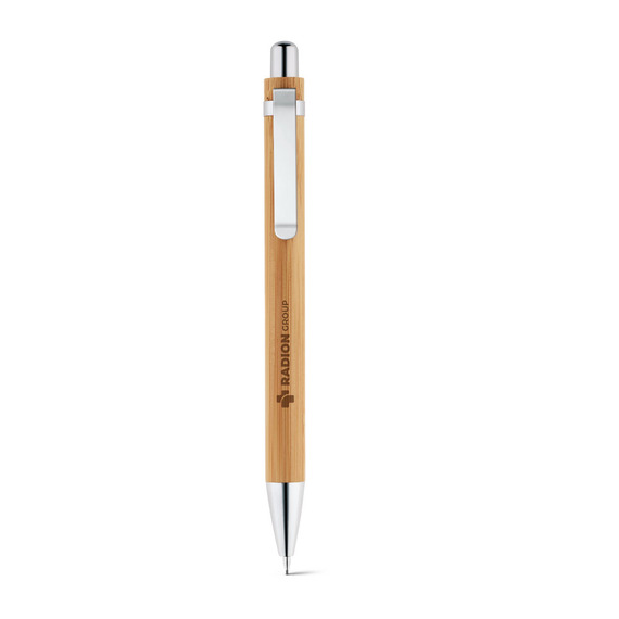 Set de stylos publicitaire en bambou FSC® dans un coffret