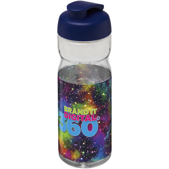 Bouteille publicitaire de sport H2O Base® 650 ml à  clapet Made in Europe