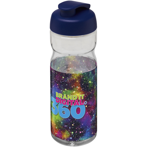 Bouteille publicitaire de sport H2O Base® 650 ml à  clapet Made in Europe