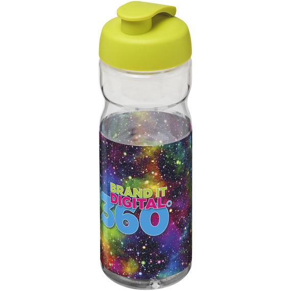 Bouteille publicitaire de sport H2O Base® 650 ml à  clapet Made in Europe