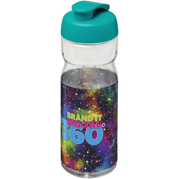 Bouteille publicitaire de sport H2O Base® 650 ml à  clapet Made in Europe