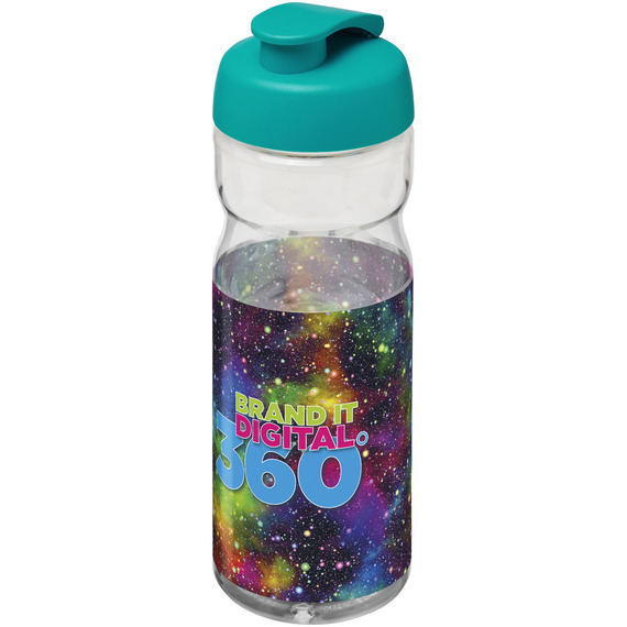 Bouteille publicitaire de sport H2O Base® 650 ml à  clapet Made in Europe