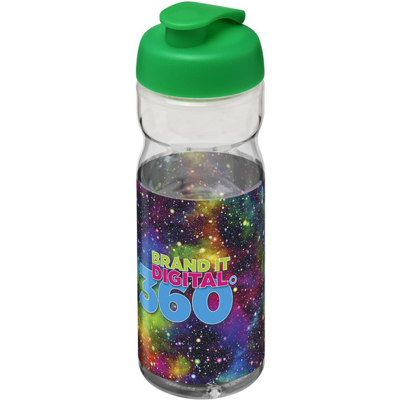 Bouteille publicitaire de sport H2O Base® 650 ml à  clapet Made in Europe