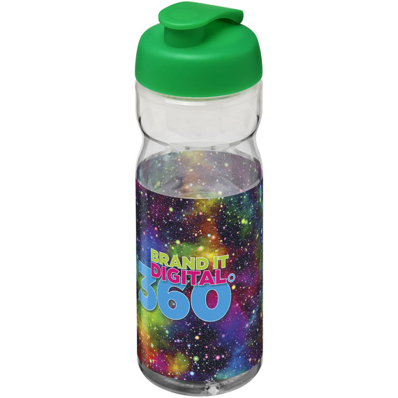 Bouteille publicitaire de sport H2O Base® 650 ml à  clapet Made in Europe