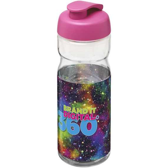 Bouteille publicitaire de sport H2O Base® 650 ml à  clapet Made in Europe