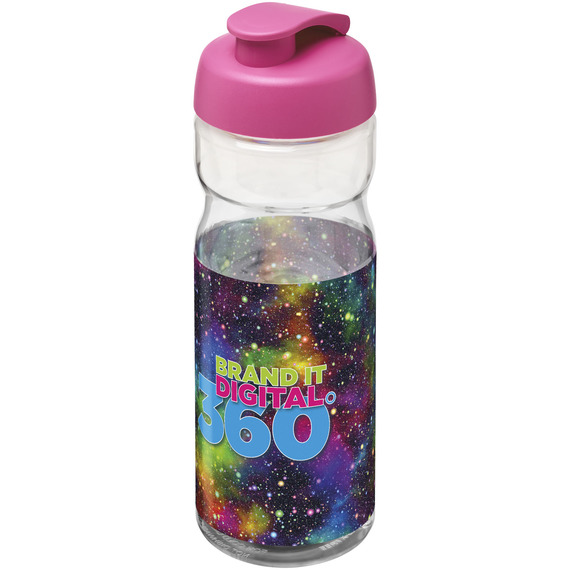 Bouteille publicitaire de sport H2O Base® 650 ml à  clapet Made in Europe