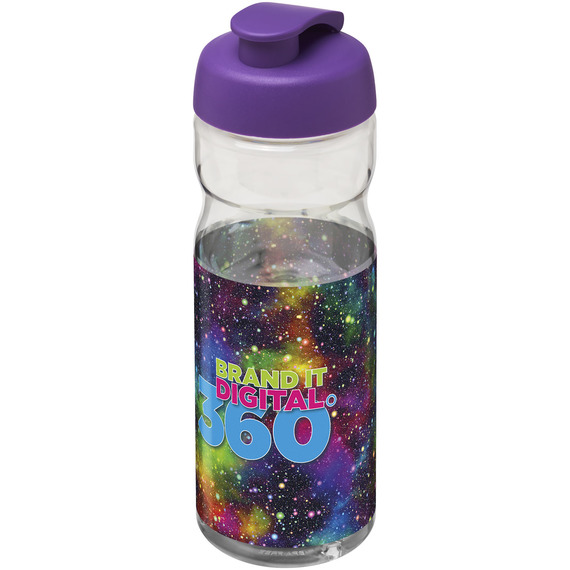 Bouteille publicitaire de sport H2O Base® 650 ml à  clapet Made in Europe