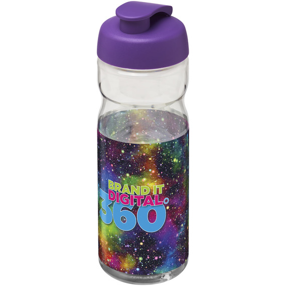 Bouteille publicitaire de sport H2O Base® 650 ml à  clapet Made in Europe