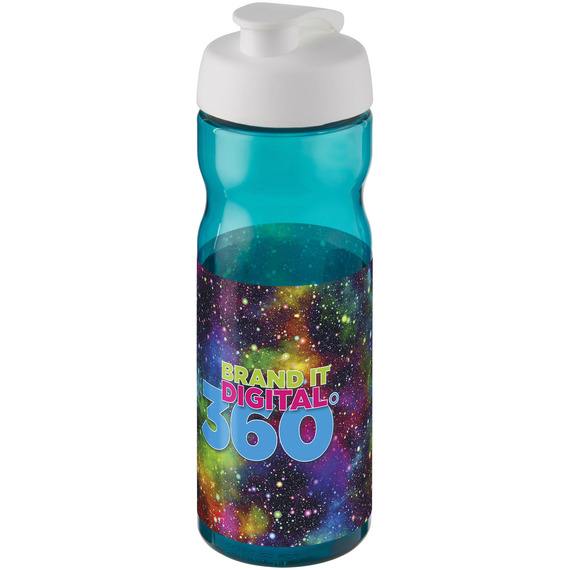 Bouteille publicitaire de sport H2O Base® 650 ml à  clapet Made in Europe