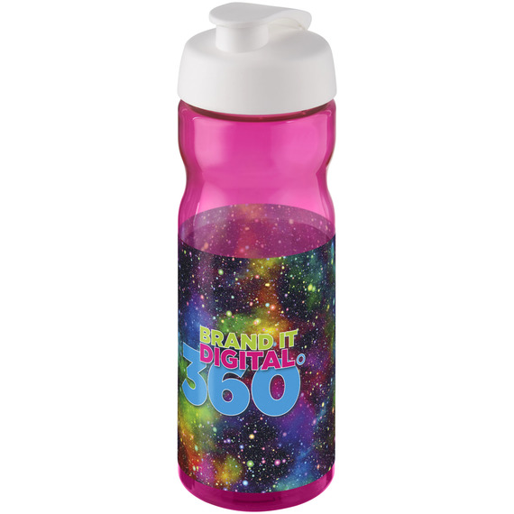 Bouteille publicitaire de sport H2O Base® 650 ml à  clapet Made in Europe