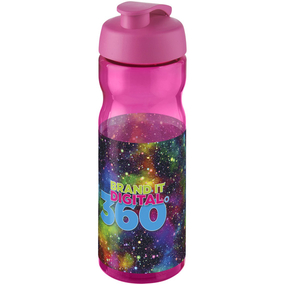 Bouteille publicitaire de sport H2O Base® 650 ml à  clapet Made in Europe