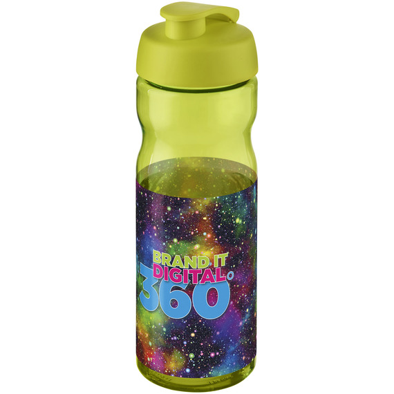 Bouteille publicitaire de sport H2O Base® 650 ml à  clapet Made in Europe