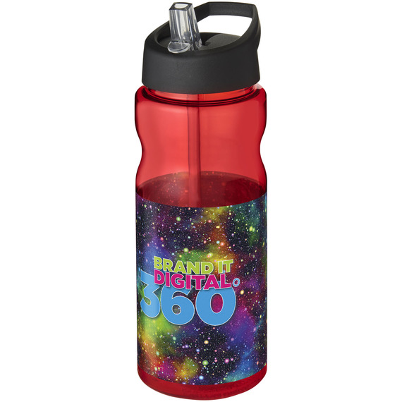 Bouteille publicitaire de sport H2O Base® 650 ml à  clapet goulot Made in Europe