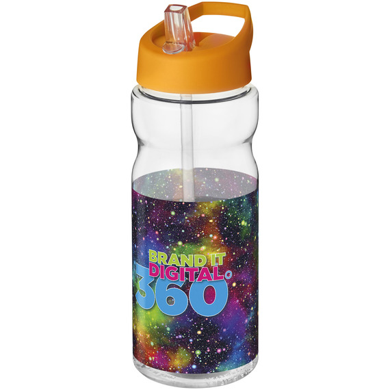 Bouteille publicitaire de sport H2O Base® 650 ml à  clapet goulot Made in Europe