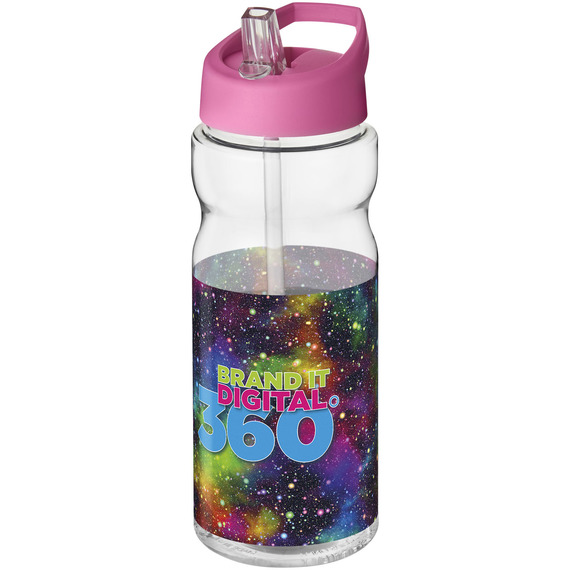 Bouteille publicitaire de sport H2O Base® 650 ml à  clapet goulot Made in Europe