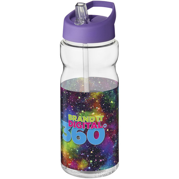 Bouteille publicitaire de sport H2O Base® 650 ml à  clapet goulot Made in Europe