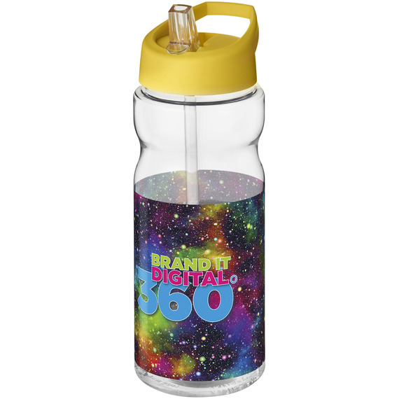 Bouteille publicitaire de sport H2O Base® 650 ml à  clapet goulot Made in Europe