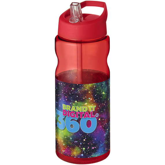 Bouteille publicitaire de sport H2O Base® 650 ml à  clapet goulot Made in Europe