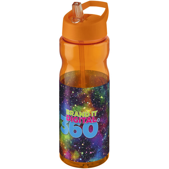 Bouteille publicitaire de sport H2O Base® 650 ml à  clapet goulot Made in Europe