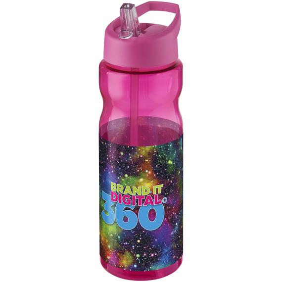 Bouteille publicitaire de sport H2O Base® 650 ml à  clapet goulot Made in Europe