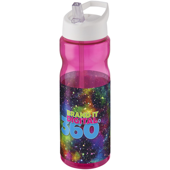 Bouteille publicitaire de sport H2O Base® 650 ml à  clapet goulot Made in Europe