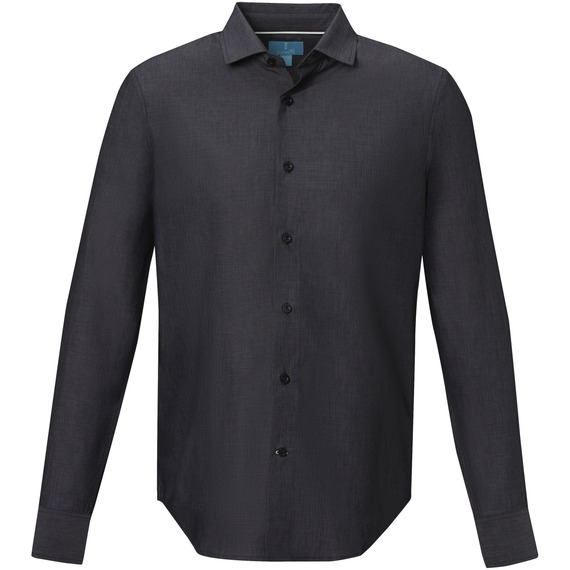 Chemise publicitaire Cuprite certifiée GOTS à manches longues pour homme