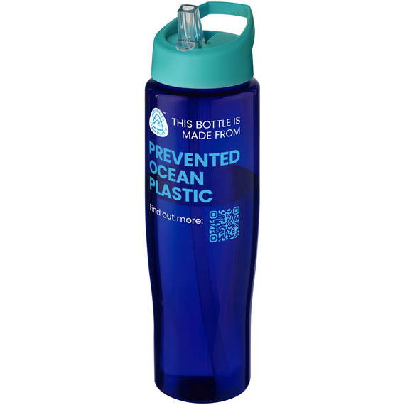 Bouteille de sport publicitaire H2O Active® Eco Tempo de 700 ml avec couvercle à bec verseur