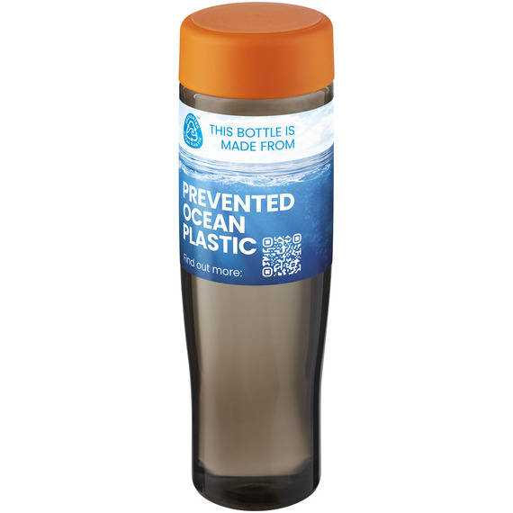 Bouteille publicitaire d'eau H2O Active® Eco Tempo de 700 ml avec couvercle vissé