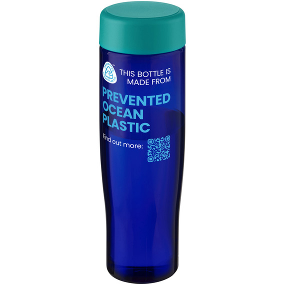 Bouteille publicitaire d'eau H2O Active® Eco Tempo de 700 ml avec couvercle vissé