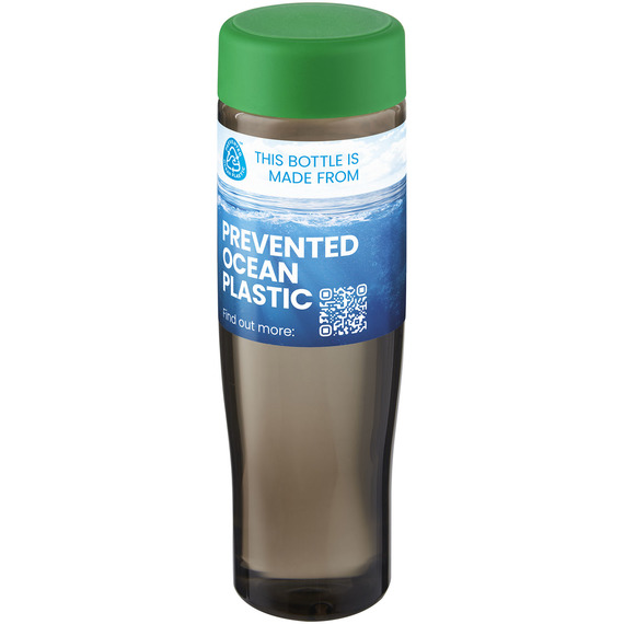 Bouteille publicitaire d'eau H2O Active® Eco Tempo de 700 ml avec couvercle vissé