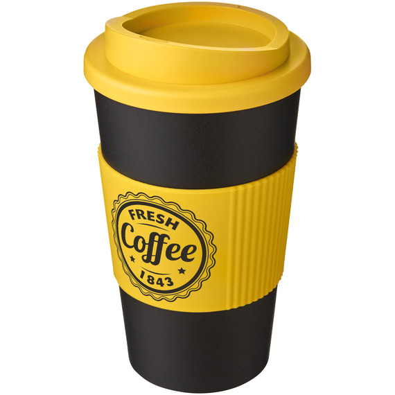 Gobelet publicitaire Americano® de 350 ml avec isolation et grip