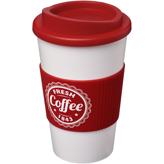 Gobelet publicitaire Americano® de 350 ml avec isolation et grip