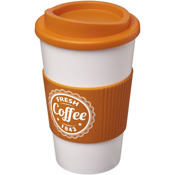 Gobelet publicitaire Americano® de 350 ml avec isolation et grip