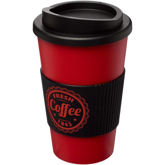 Gobelet publicitaire Americano® de 350 ml avec isolation et grip