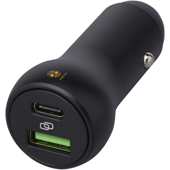 Chargeur publicitaire de voiture Pilot double USB-C/USB-A de 55 W