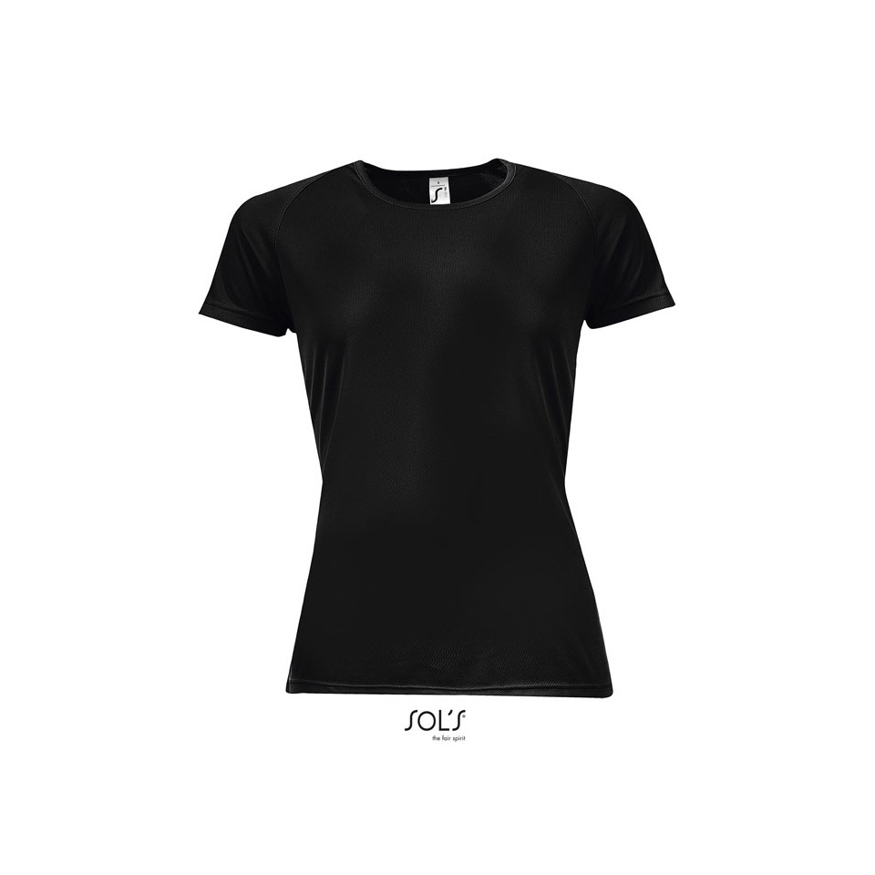 T-shirt publicitaire respirant manches courtes SPORTY 140g coton polyester Dry Fit Femme