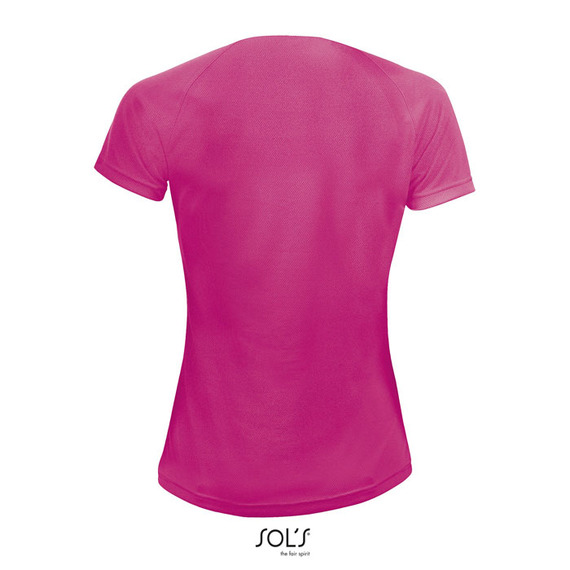 T-shirt publicitaire respirant manches courtes SPORTY 140g coton polyester Dry Fit Femme