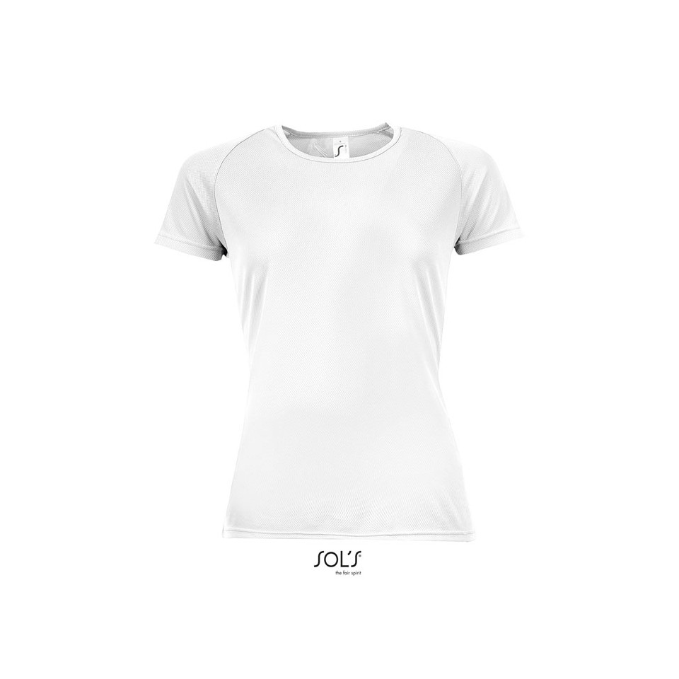 T-shirt publicitaire respirant manches courtes SPORTY 140g coton polyester Dry Fit Femme