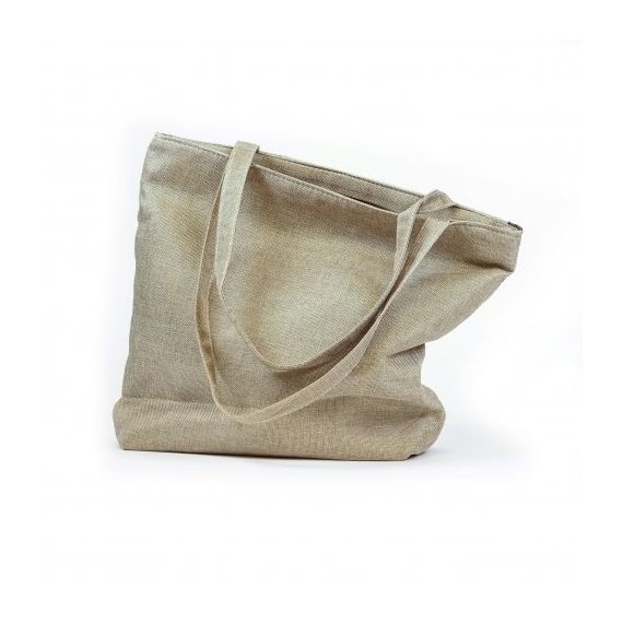 Sac shopping anse longue 150 gr personnalisable en coton recyclé Fabriqué en Europe