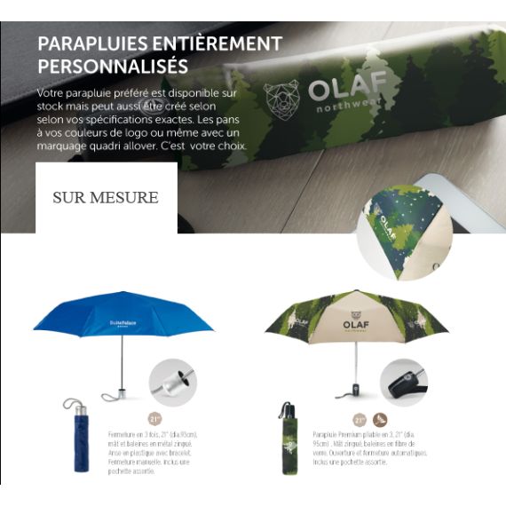 Parapluie sur mesure 100 % personnalisable