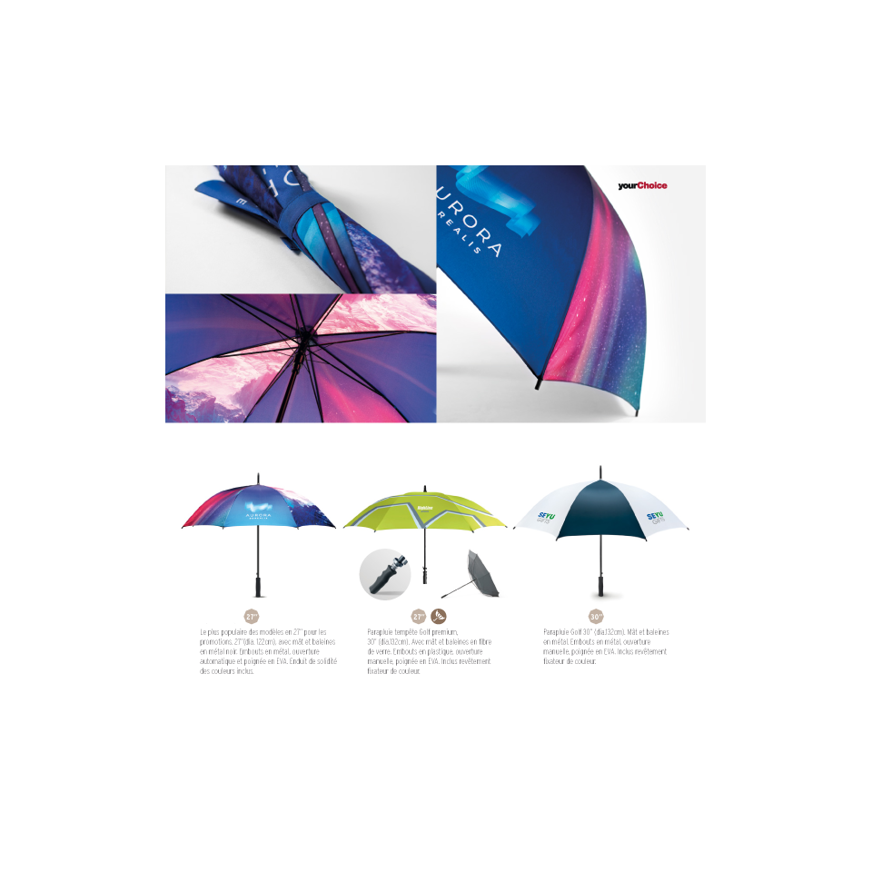 Parapluie sur mesure 100 % personnalisable