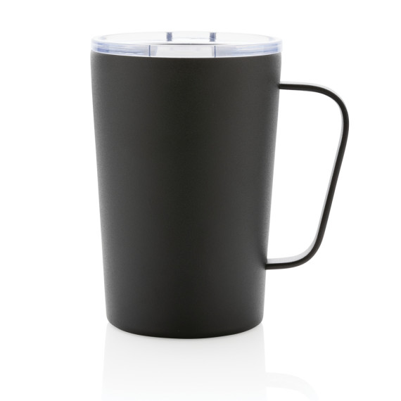 Tasse publicitaire moderne en acier inoxydable recyclé RCS avec couvercle