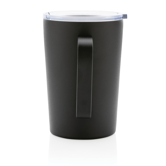 Tasse publicitaire moderne en acier inoxydable recyclé RCS avec couvercle